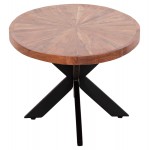 ΤΡΑΠΕΖΙ ΣΑΛΟΝΙΟΥ ΟΒΑΛ MONTANA SUPERIOR HM9906 ΞΥΛΟ ΑΚΑΚΙΑΣ-ΜΕΤΑΛΛΟ 120x61x45Υεκ.