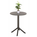 ΤΡΑΠΕΖΙ ΠΟΛΥΠΡΟΠΥΛΕΝΙΟΥ ΣΤΡΟΓΓΥΛΟ TERRIN HM6124.15 OLIVE GREEN Φ60x75Υεκ.