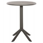 ΤΡΑΠΕΖΙ ΠΟΛΥΠΡΟΠΥΛΕΝΙΟΥ ΣΤΡΟΓΓΥΛΟ TERRIN HM6124.15 OLIVE GREEN Φ60x75Υεκ.