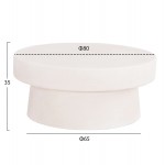 ΤΡΑΠΕΖΙ ΣΑΛΟΝΙΟΥ ΣΤΡΟΓΓΥΛΟ ΣΕΙΡΑ SANTORINI HM18050 MDF ΣΕ ΥΠΟΛΕΥΚΟ ΧΡΩΜΑ Φ80x35Υεκ.