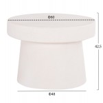 ΤΡΑΠΕΖΙ ΣΑΛΟΝΙΟΥ ΣΤΡΟΓΓΥΛΟ ΣΕΙΡΑ SANTORINI HM18051 MDF ΣΕ ΥΠΟΛΕΥΚΟ ΧΡΩΜΑ Φ60x42,5Υεκ.