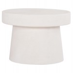 ΤΡΑΠΕΖΙ ΣΑΛΟΝΙΟΥ ΣΤΡΟΓΓΥΛΟ ΣΕΙΡΑ SANTORINI HM18051 MDF ΣΕ ΥΠΟΛΕΥΚΟ ΧΡΩΜΑ Φ60x42,5Υεκ.