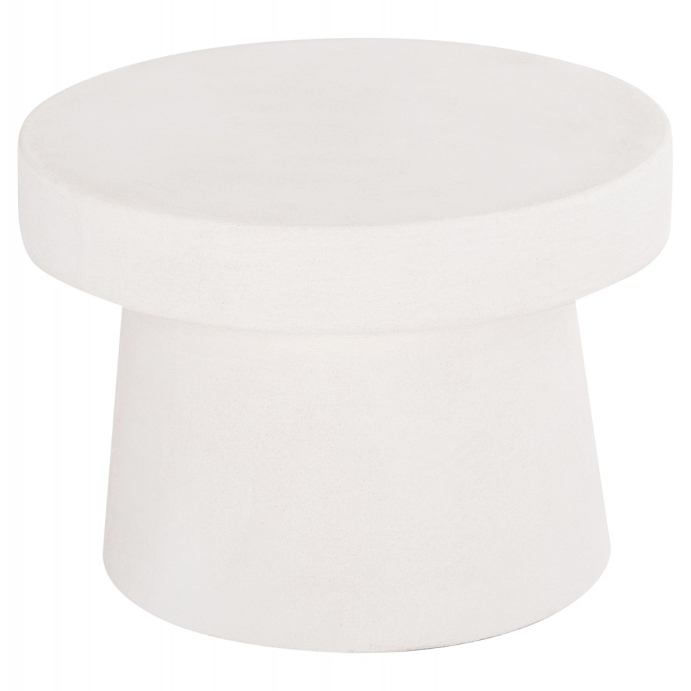 ΤΡΑΠΕΖΙ ΣΑΛΟΝΙΟΥ ΣΤΡΟΓΓΥΛΟ ΣΕΙΡΑ SANTORINI HM18051 MDF ΣΕ ΥΠΟΛΕΥΚΟ ΧΡΩΜΑ Φ60x42,5Υεκ.