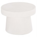 ΤΡΑΠΕΖΙ ΣΑΛΟΝΙΟΥ ΣΤΡΟΓΓΥΛΟ ΣΕΙΡΑ SANTORINI HM18051 MDF ΣΕ ΥΠΟΛΕΥΚΟ ΧΡΩΜΑ Φ60x42,5Υεκ.