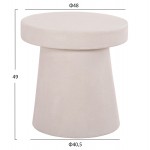 ΤΡΑΠΕΖΙ ΣΑΛΟΝΙΟΥ ΣΤΡΟΓΓΥΛΟ ΣΕΙΡΑ SANTORINI HM18052 MDF ΣΕ ΥΠΟΛΕΥΚΟ ΧΡΩΜΑ Φ48x49Υεκ.