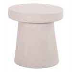 ΤΡΑΠΕΖΙ ΣΑΛΟΝΙΟΥ ΣΤΡΟΓΓΥΛΟ ΣΕΙΡΑ SANTORINI HM18052 MDF ΣΕ ΥΠΟΛΕΥΚΟ ΧΡΩΜΑ Φ48x49Υεκ.