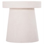 ΤΡΑΠΕΖΙ ΣΑΛΟΝΙΟΥ ΣΤΡΟΓΓΥΛΟ ΣΕΙΡΑ SANTORINI HM18052 MDF ΣΕ ΥΠΟΛΕΥΚΟ ΧΡΩΜΑ Φ48x49Υεκ.