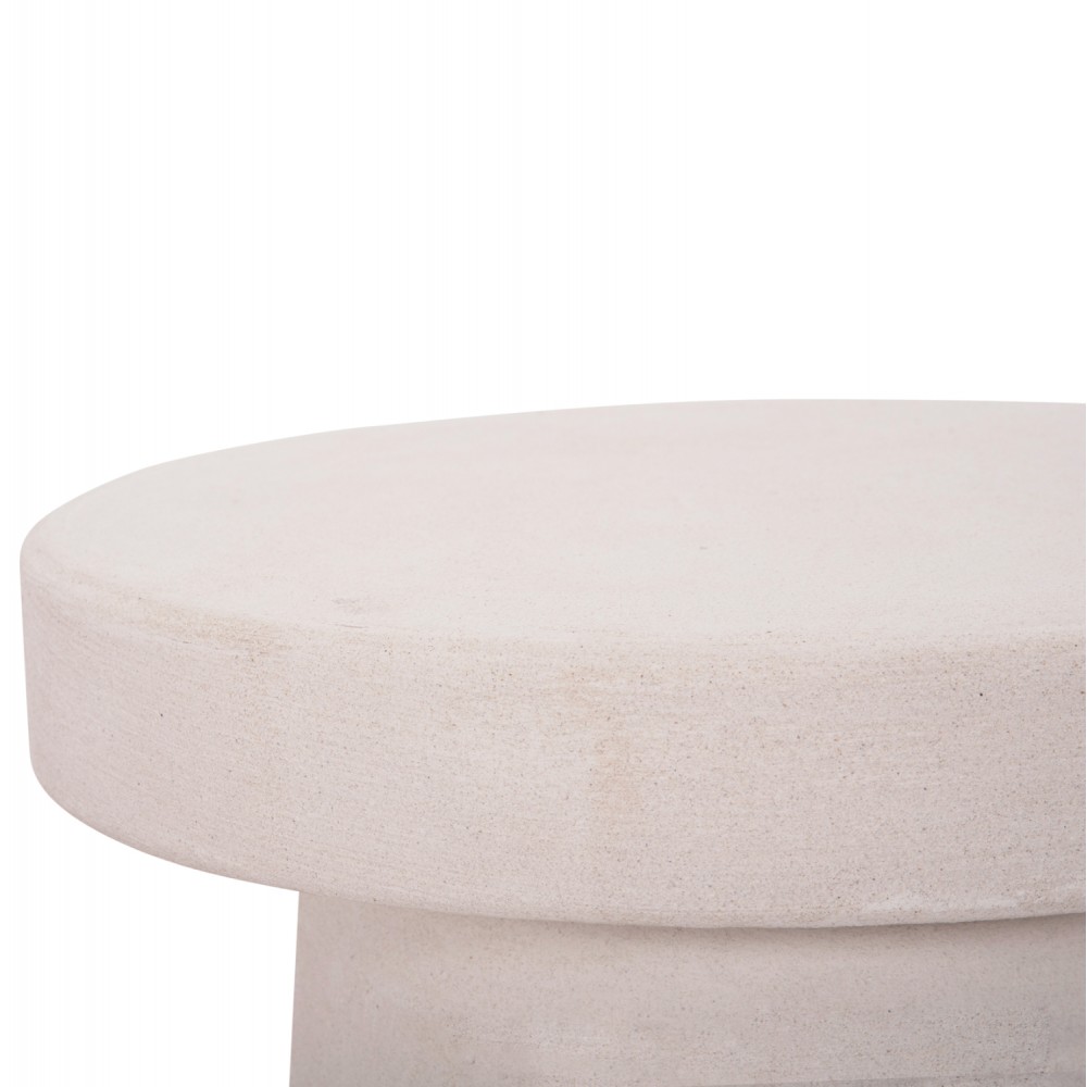 ΤΡΑΠΕΖΙ ΣΑΛΟΝΙΟΥ ΣΤΡΟΓΓΥΛΟ ΣΕΙΡΑ SANTORINI HM18052 MDF ΣΕ ΥΠΟΛΕΥΚΟ ΧΡΩΜΑ Φ48x49Υεκ.