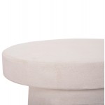 ΤΡΑΠΕΖΙ ΣΑΛΟΝΙΟΥ ΣΤΡΟΓΓΥΛΟ ΣΕΙΡΑ SANTORINI HM18052 MDF ΣΕ ΥΠΟΛΕΥΚΟ ΧΡΩΜΑ Φ48x49Υεκ.