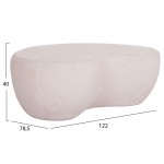 ΤΡΑΠΕΖΙ ΣΑΛΟΝΙΟΥ GERSON HM18151.02L FIBER CEMENT ΣΕ ΛΕΥΚΟ--122x78,5x40Υεκ.