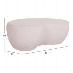 ΤΡΑΠΕΖΙ ΣΑΛΟΝΙΟΥ GERSON HM18151.02S FIBER CEMENT ΣΕ ΛΕΥΚΟ--104x72x40Υεκ.
