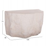ΚΟΝΣΟΛΑ ΒΡΑΧΟΣ INTERON HM18152.02 FIBER CEMENT ΣΕ ΛΕΥΚΟ--120x50x71Υεκ.