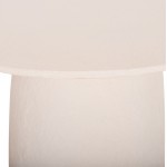 ΤΡΑΠΕΖΙ ΤΡΑΠΕΖΑΡΙΑΣ ΣΤΡΟΓΓΥΛΟ SEPPO HM18154.02 FIBER CEMENT ΛΕΥΚΟ--Φ119,5x75,5Υεκ.