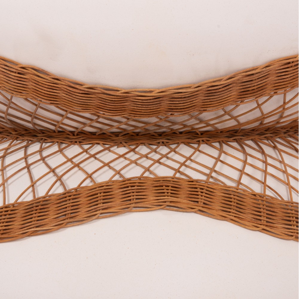 ΤΡΑΠΕΖΙ ΣΑΛΟΝΙΟΥ ANNA HM18157.02 FIBER CEMENT ΛΕΥΚΟ-ΦΥΣΙΚΟ RATTAN--Φ92x44.5Υεκ