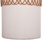 ΒΟΗΘΗΤΙΚΟ ΤΡΑΠΕΖΙ PRILEP HM18159.02 FIBER CEMENT ΛΕΥΚΟ & RATTAN--Φ60x76,5Υεκ