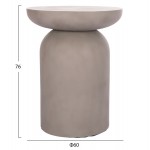 ΒΟΗΘΗΤΙΚΟ ΤΡΑΠΕΖΙ ANNA HM18160.03 FIBER CEMENT ΣΕ ΓΚΡΙ--Φ60x76Υεκ.