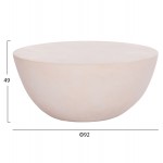 ΤΡΑΠΕΖΙ ΣΑΛΟΝΙΟΥ ΣΤΡΟΓΓΥΛΟ ALLAN HM18162.02 FIBER CEMENT ΣΕ ΑΝΟΙΧΤΟ ΜΠΕΖ--Φ92x49Υεκ.