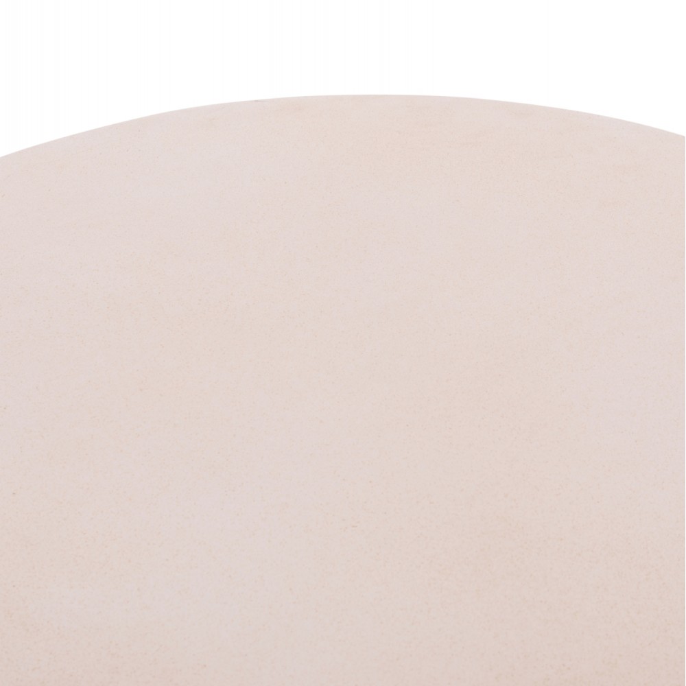 ΤΡΑΠΕΖΙ ΣΑΛΟΝΙΟΥ ΣΤΡΟΓΓΥΛΟ ALLAN HM18162.02 FIBER CEMENT ΣΕ ΑΝΟΙΧΤΟ ΜΠΕΖ--Φ92x49Υεκ.