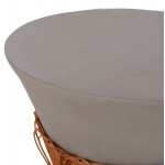 ΤΡΑΠΕΖΙ ΣΑΛΟΝΙΟΥ PERRAL HM18164.03L FIBER CEMENT ΓΚΡΙ-ΦΥΣΙΚΟ RATTAN--Φ55x45Υεκ