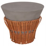 ΤΡΑΠΕΖΙ ΒΟΗΘΗΤΙΚΟ PERRAL HM18164.03S FIBER CEMENT ΓΚΡΙ-ΦΥΣΙΚΟ RATTAN--Φ42x36Υεκ