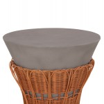 ΤΡΑΠΕΖΙ ΒΟΗΘΗΤΙΚΟ PERRAL HM18164.03S FIBER CEMENT ΓΚΡΙ-ΦΥΣΙΚΟ RATTAN--Φ42x36Υεκ