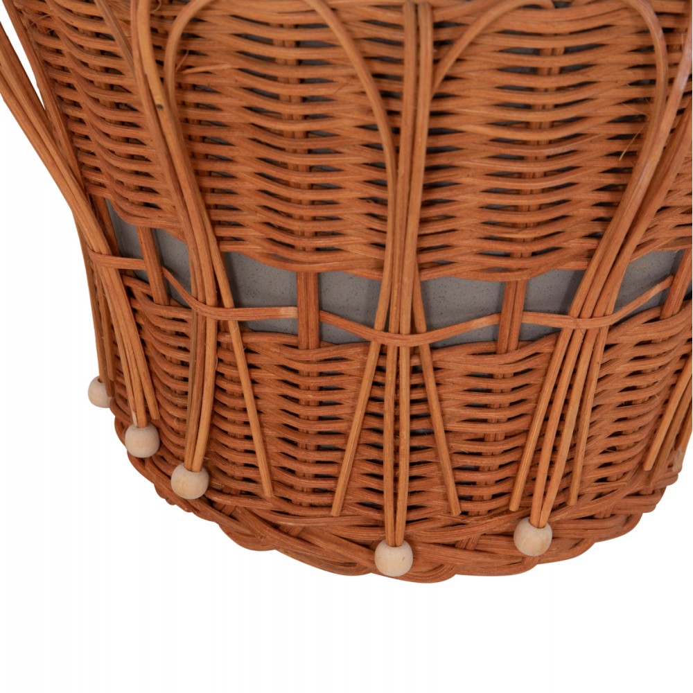 ΤΡΑΠΕΖΙ ΒΟΗΘΗΤΙΚΟ PERRAL HM18164.03S FIBER CEMENT ΓΚΡΙ-ΦΥΣΙΚΟ RATTAN--Φ42x36Υεκ