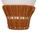 ΤΡΑΠΕΖΙ ΒΟΗΘΗΤΙΚΟ PERRAL HM18164.02S FIBER CEMENT ΛΕΥΚΟ-ΦΥΣΙΚΟ RATTAN--Φ42x36Υεκ