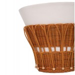 ΤΡΑΠΕΖΙ ΒΟΗΘΗΤΙΚΟ PERRAL HM18164.02S FIBER CEMENT ΛΕΥΚΟ-ΦΥΣΙΚΟ RATTAN--Φ42x36Υεκ