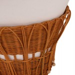 ΤΡΑΠΕΖΙ ΒΟΗΘΗΤΙΚΟ PERRAL HM18164.02S FIBER CEMENT ΛΕΥΚΟ-ΦΥΣΙΚΟ RATTAN--Φ42x36Υεκ