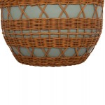 ΤΡΑΠΕΖΙ ΣΑΛΟΝΙΟΥ VILHENA HM18165 FIBER CEMENT ΠΡΑΣΙΝΟ-RATTAN ΦΥΣΙΚΟ Φ56x47Υεκ.