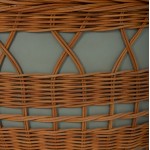 ΤΡΑΠΕΖΙ ΣΑΛΟΝΙΟΥ VILHENA HM18165 FIBER CEMENT ΠΡΑΣΙΝΟ-RATTAN ΦΥΣΙΚΟ Φ56x47Υεκ.