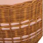 ΒΟΗΘΗΤΙΚΟ ΤΡΑΠΕΖΙ VILHENA HM18166 FIBER CEMENT ΡΟΖ-RATTAN ΦΥΣΙΚΟ Φ44.5x45Υεκ.