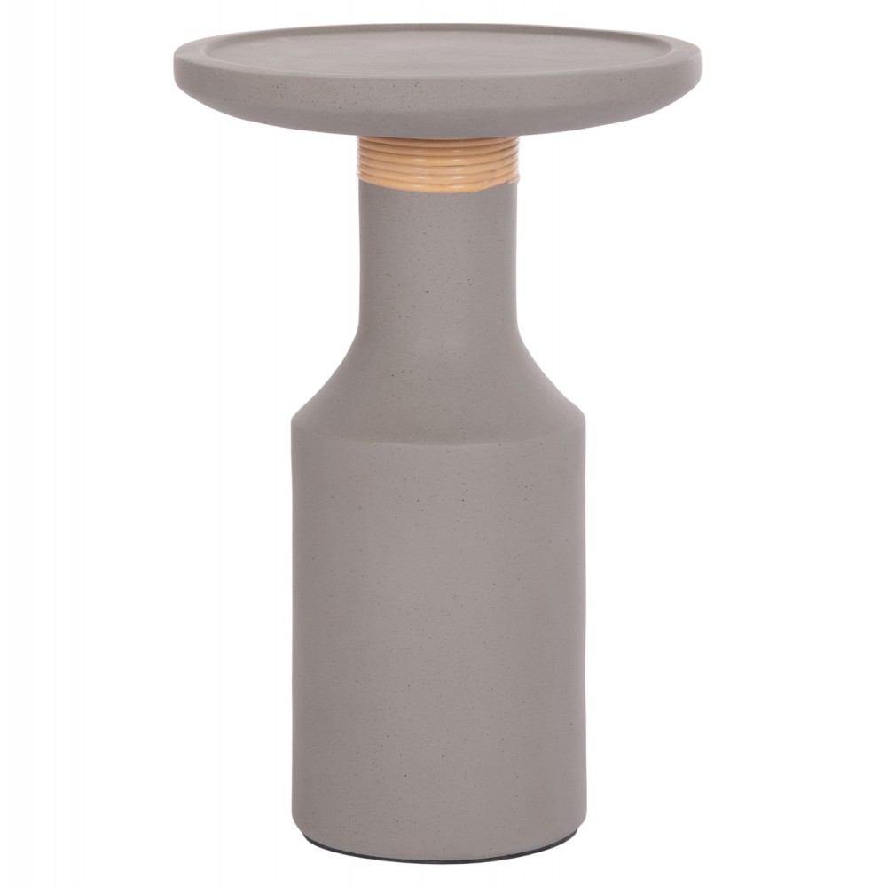 ΒΟΗΘΗΤΙΚΟ ΤΡΑΠΕΖΙ TRED(T) HM18169.03 FIBER CEMENT ΓΚΡΙ-ΦΥΣΙΚΟ RATTAN--Φ40x61Υεκ.