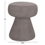 ΣΚΑΜΠΟ ΣΤΡΟΓΓΥΛΟ INTERON HM18171.03 FIBER CEMENT ΣΕ ΓΚΡΙ--Φ34x39Υεκ.