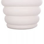 ΤΡΑΠΕΖΙ ΒΟΗΘΗΤΙΚΟ PUFFAT HM18172.02 FIBER CEMENT ΛΕΥΚΟ- ΞΥΛΟ TEAK TOP Φ45x46Υεκ.