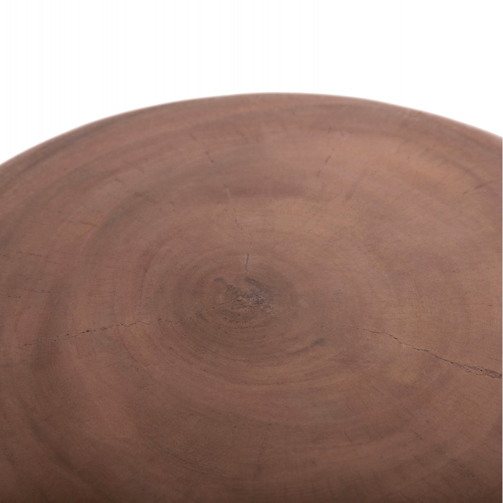 ΤΡΑΠΕΖΙ ΒΟΗΘΗΤΙΚΟ PUFFAT HM18172.03 FIBER CEMENT ΓΚΡΙ- ΞΥΛΟ TEAK TOP Φ45x46Υεκ.