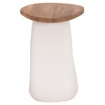 ΒΟΗΘΗΤΙΚΟ ΤΡΑΠΕΖΙ AIDA HM4692.02 FIBER CEMENT ΛΕΥΚΟ--ΞΥΛΟ TEAK TOP 47x60x59Υεκ