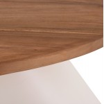 ΒΟΗΘΗΤΙΚΟ ΤΡΑΠΕΖΙ AIDA HM4692.02 FIBER CEMENT ΛΕΥΚΟ--ΞΥΛΟ TEAK TOP 47x60x59Υεκ