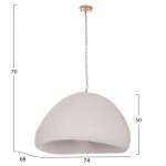 ΦΩΤΙΣΤΙΚΟ ΟΡΟΦΗΣ ΚΡΕΜΑΣΤΟ JAYLEN HM4703.02XL FIBER CEMENT ΛΕΥΚΟ 74x68x50-70Υεκ.