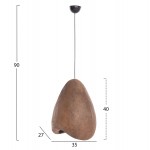 ΦΩΤΙΣΤΙΚΟ ΟΡΟΦΗΣ ΜΕ ΟΨΗ ΠΕΤΡΑΣ STONER (S) HM4417 ΣΚΟΥΡΟ ΜΠΕΖ 35x27x40Υεκ.