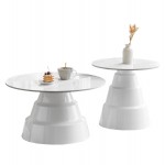 ΣΕΤ 2 ΤΡΑΠΕΖΙΑ ΣΑΛΟΝΙΟΥ LIDOX HM18306.01 SINTERED STONE TOPS KAI ΒΑΣΕΙΣ--ΛΕΥΚΑ Φ50 & Φ70