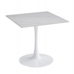 ΤΡΑΠΕΖΙ ΤΡΑΠΕΖΑΡΙΑΣ TETRAN HM18315.01 ΒΑΣΗ ΛΕΥΚΗ--SINTERED STONE SNOW WHITE 80x80x73Υεκ