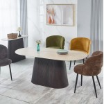 ΤΡΑΠΕΖΙ ΟΒΑΛ CATER HM18320 ΚΕΡΑΜΙΚΟ TOP ΟΨΗ ΤΡΑΒΕΡΤΙΝΑΣ-MDF ΒΑΣΗ 188x98x78Υεκ