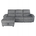 ΚΑΝΑΠΕΣ ΑΡΙΣΤΕΡΗ ΓΩΝΙΑ SYNTHIA HM3308.03L ΑΝΑΚΛΙΣΗ & ΑΠΟΘ.ΧΩΡΟΣ--ΓΚΡΙ 246x159x97Υεκ