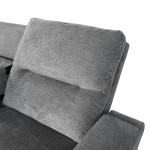 ΚΑΝΑΠΕΣ ΑΡΙΣΤΕΡΗ ΓΩΝΙΑ SYNTHIA HM3308.03L ΑΝΑΚΛΙΣΗ & ΑΠΟΘ.ΧΩΡΟΣ--ΓΚΡΙ 246x159x97Υεκ