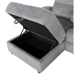 ΚΑΝΑΠΕΣ ΑΡΙΣΤΕΡΗ ΓΩΝΙΑ SYNTHIA HM3308.03L ΑΝΑΚΛΙΣΗ & ΑΠΟΘ.ΧΩΡΟΣ--ΓΚΡΙ 246x159x97Υεκ