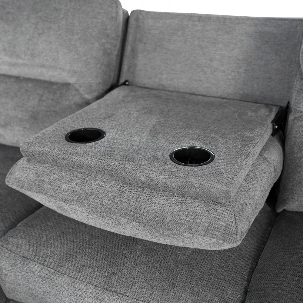 ΚΑΝΑΠΕΣ ΑΡΙΣΤΕΡΗ ΓΩΝΙΑ SYNTHIA HM3308.03L ΑΝΑΚΛΙΣΗ & ΑΠΟΘ.ΧΩΡΟΣ--ΓΚΡΙ 246x159x97Υεκ