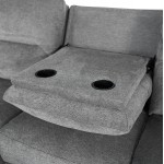 ΚΑΝΑΠΕΣ ΑΡΙΣΤΕΡΗ ΓΩΝΙΑ SYNTHIA HM3308.03L ΑΝΑΚΛΙΣΗ & ΑΠΟΘ.ΧΩΡΟΣ--ΓΚΡΙ 246x159x97Υεκ