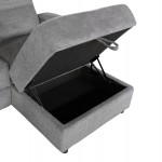 ΚΑΝΑΠΕΣ ΔΕΞΙΑ ΓΩΝΙΑ SYNTHIA HM3308.03R ΑΝΑΚΛΙΣΗ & ΑΠΟΘ.ΧΩΡΟΣ--ΓΚΡΙ 246x159x97Υεκ