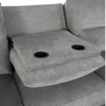 ΚΑΝΑΠΕΣ ΔΕΞΙΑ ΓΩΝΙΑ SYNTHIA HM3308.03R ΑΝΑΚΛΙΣΗ & ΑΠΟΘ.ΧΩΡΟΣ--ΓΚΡΙ 246x159x97Υεκ